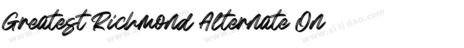 Greatest Richmond Alternate One字体转换